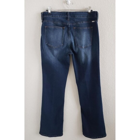 KanCan Womens Size 33 High Rise Bootcut Jean Dark Wash Whiskering  Stretch - Picture 2 of 6